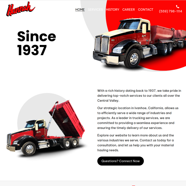 Hannah Trucking Inc. – Aggregate Hauling Services
